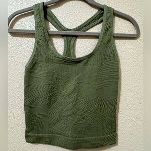 Spiritual Gangster Textured Green Tank Top NWOT size XS/S